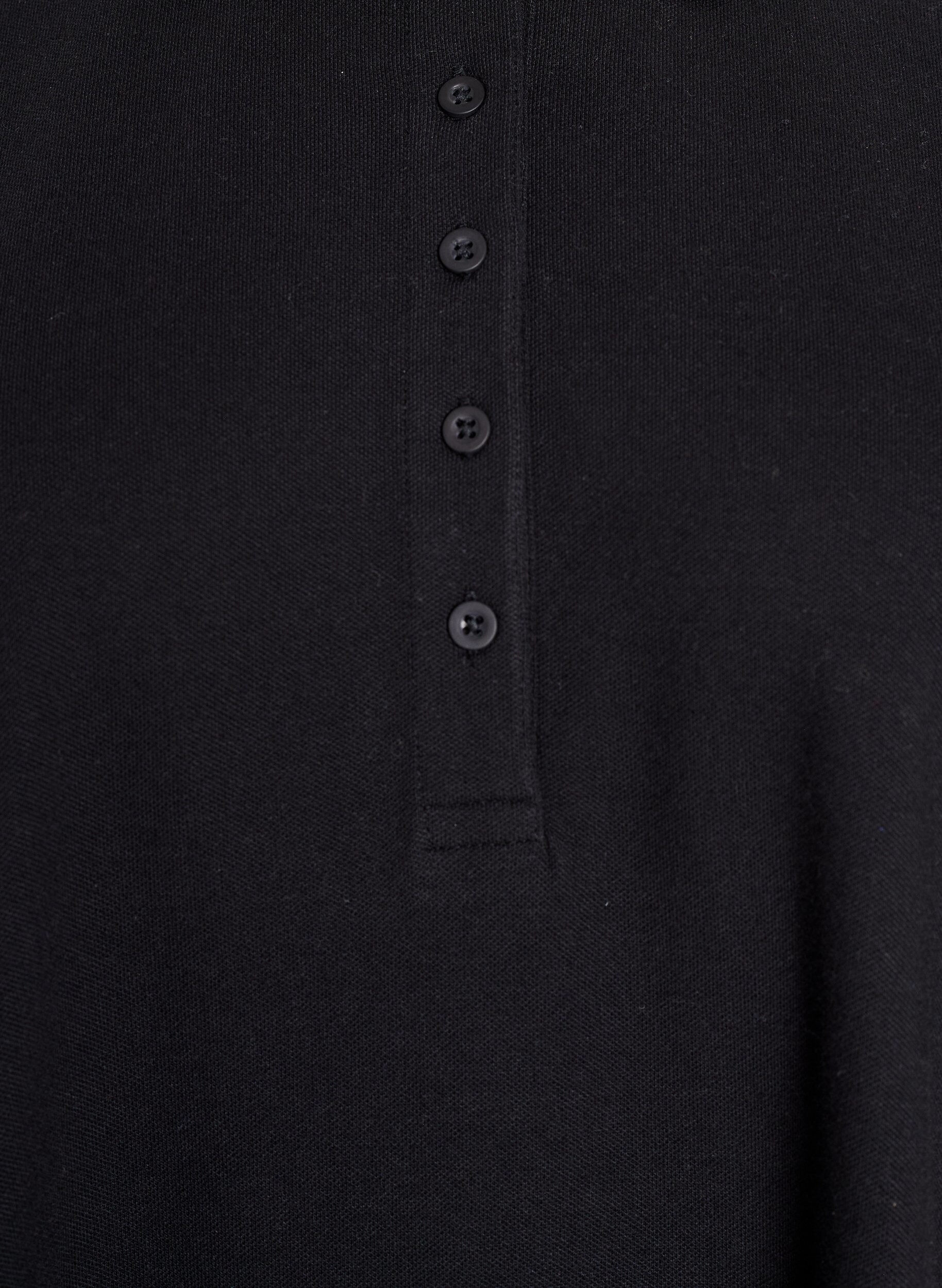 ZizziKorte A-lijn polojurk, Zwart, Packshot image number 2