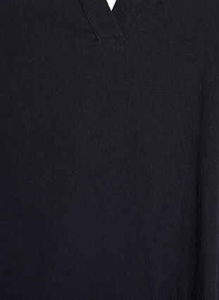 ZizziTunic met V-hals en ruchesdetails, Zwart, Packshot image number 2