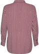 Nachtshirt met strepen en hartjes, Donker Bordeaux, Packshot image number 1