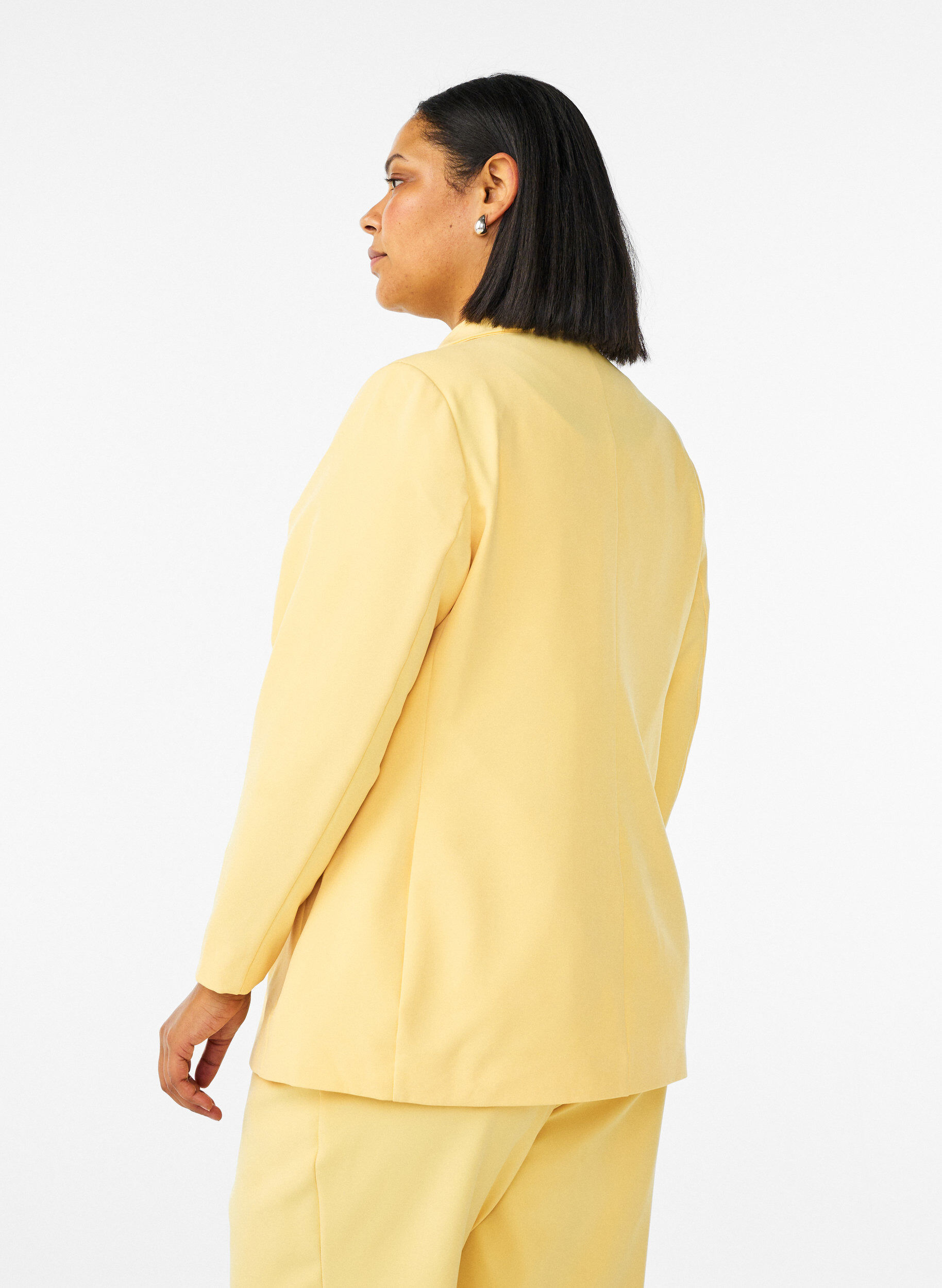 ZizziKlassieke blazer met knoopsluiting, Geel, Model image number 2