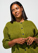 Vest van ribtricot met knopen, Groen, Model image number 3