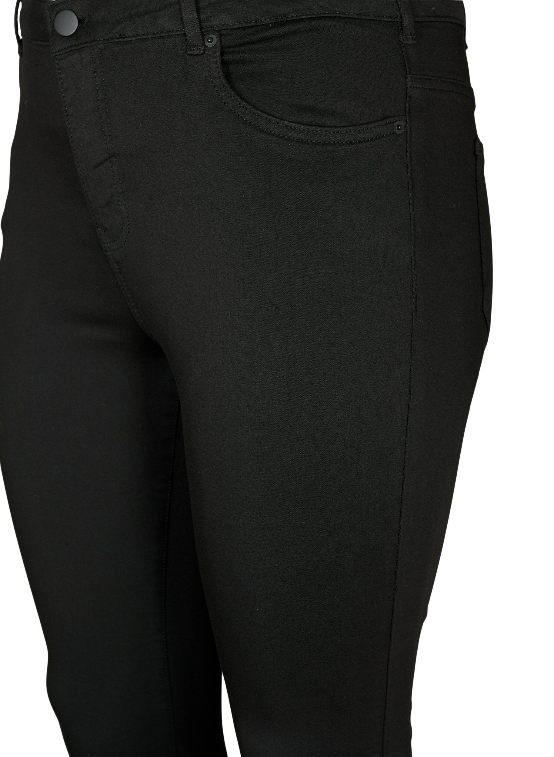 ZizziJeans Amy taille haute, &eacute;clat de la couleur noire garanti, Noir, Packshot image number 2