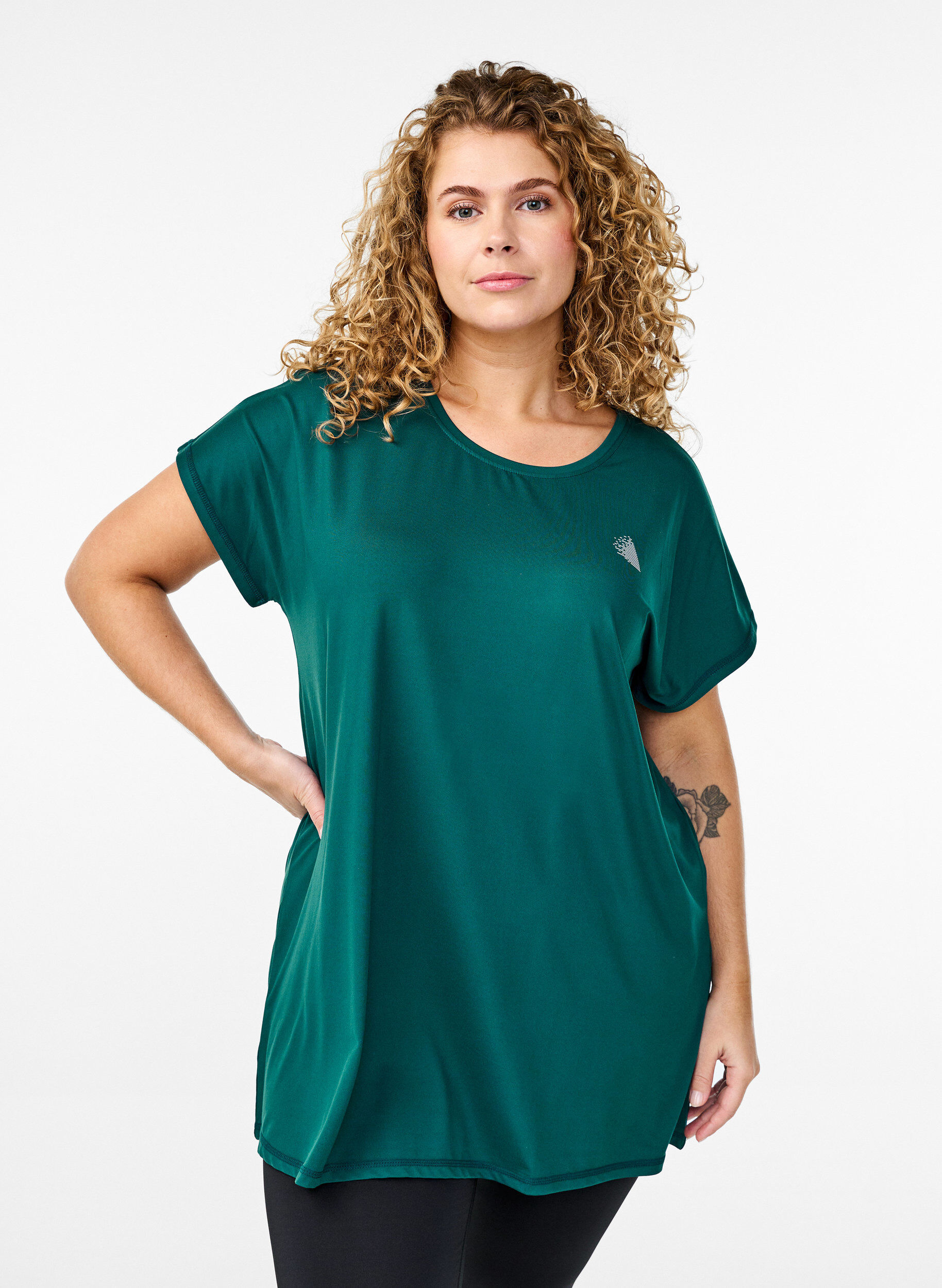 ZizziLang workout T-shirt, Groen, Model image number 0