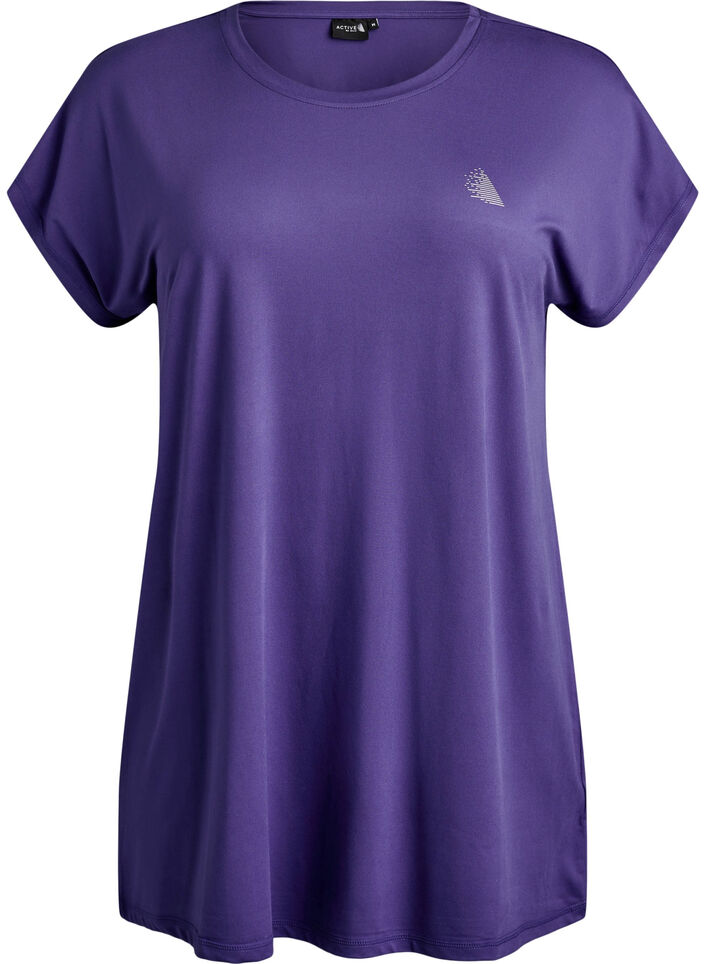 Lang trainings T-shirt, Paars, Packshot image number 0