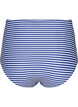 Gestreept bikinibroekje met hoge taille, Blauw, Packshot image number 1