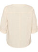 Katoenen blouse met een V-hals, Vanille, Packshot image number 1