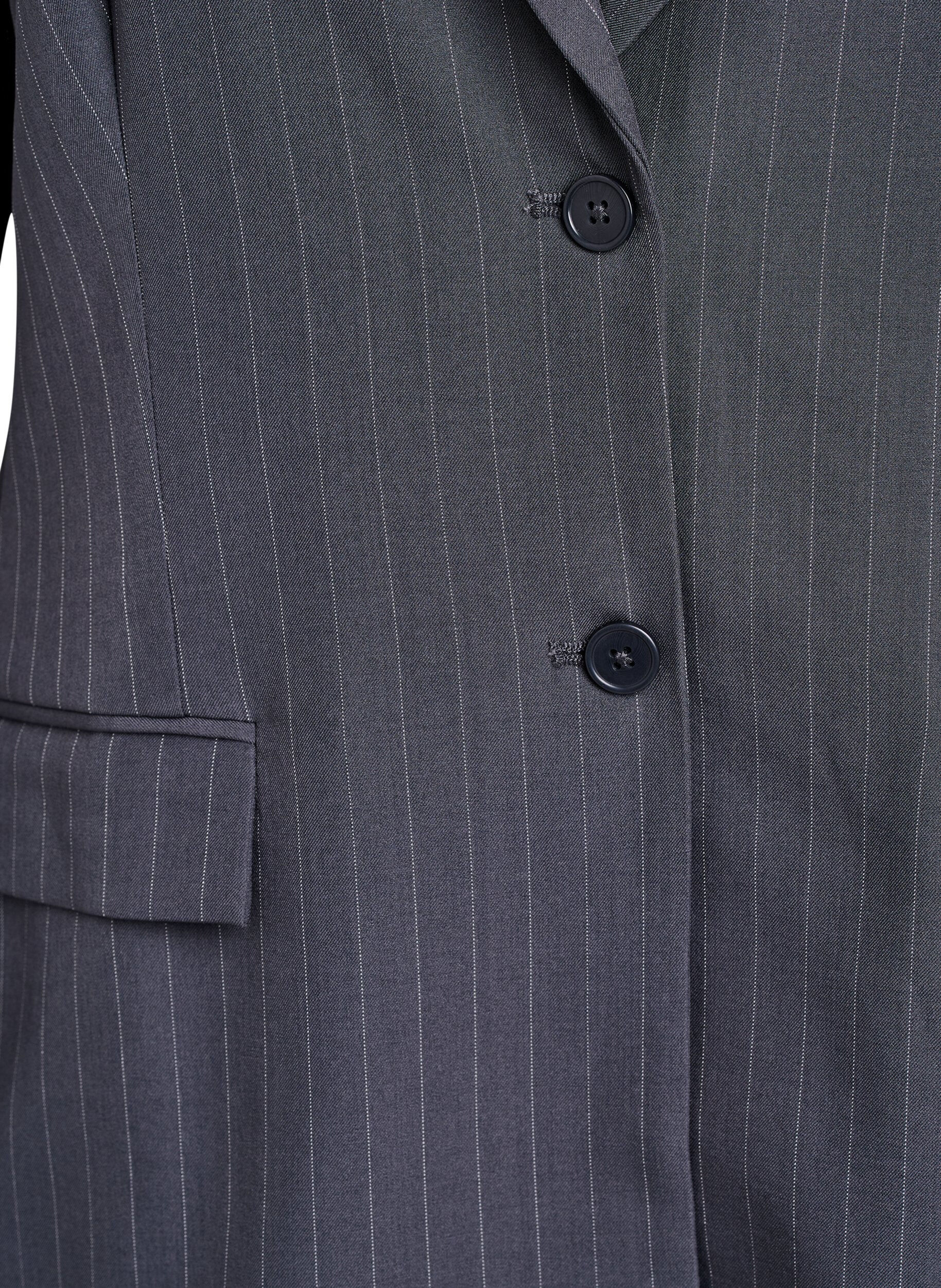 ZizziFLASH - Blazer met zakken en splitjes, Grijs, Packshot image number 2