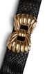 Elastische taille riem met gouden gesp, Zwart, Packshot image number 1