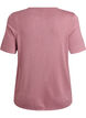 Kort&auml;rmede gebreide vest van viscose, Roze, Packshot image number 1