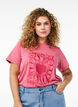 T-shirt in biologisch katoen met een coole print, Roze, Model image number 0