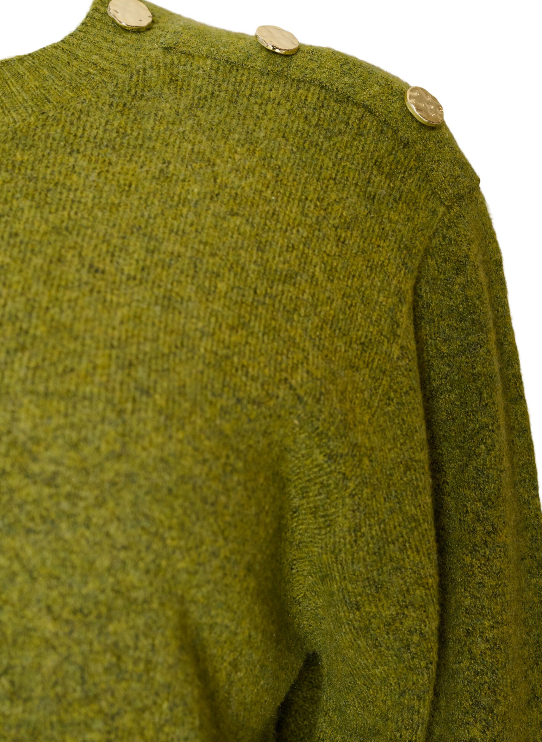 ZizziBreisel blouse met knoopdetail, Groen, Packshot image number 2