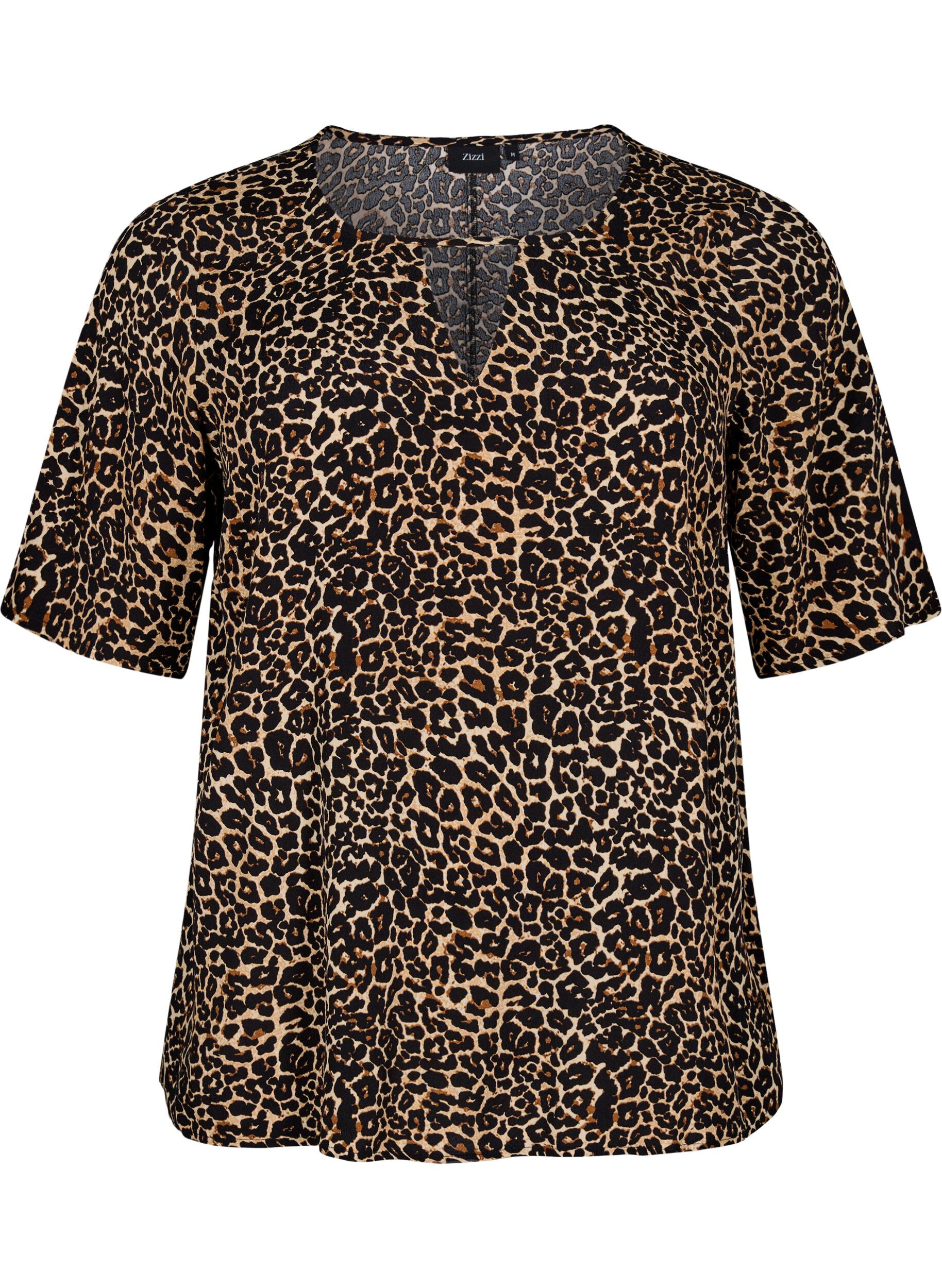 Korte mouw visrose Blouse met print
