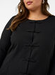 Strakzittend cardigan met knoopsluitingen, Zwart, Model image number 3