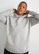 Hoodie met geborduurd motief, Grijs, Model image number 0