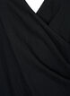 Blouse met lange mouwen in viscose met een wikkel-look, Black, Packshot image number 2