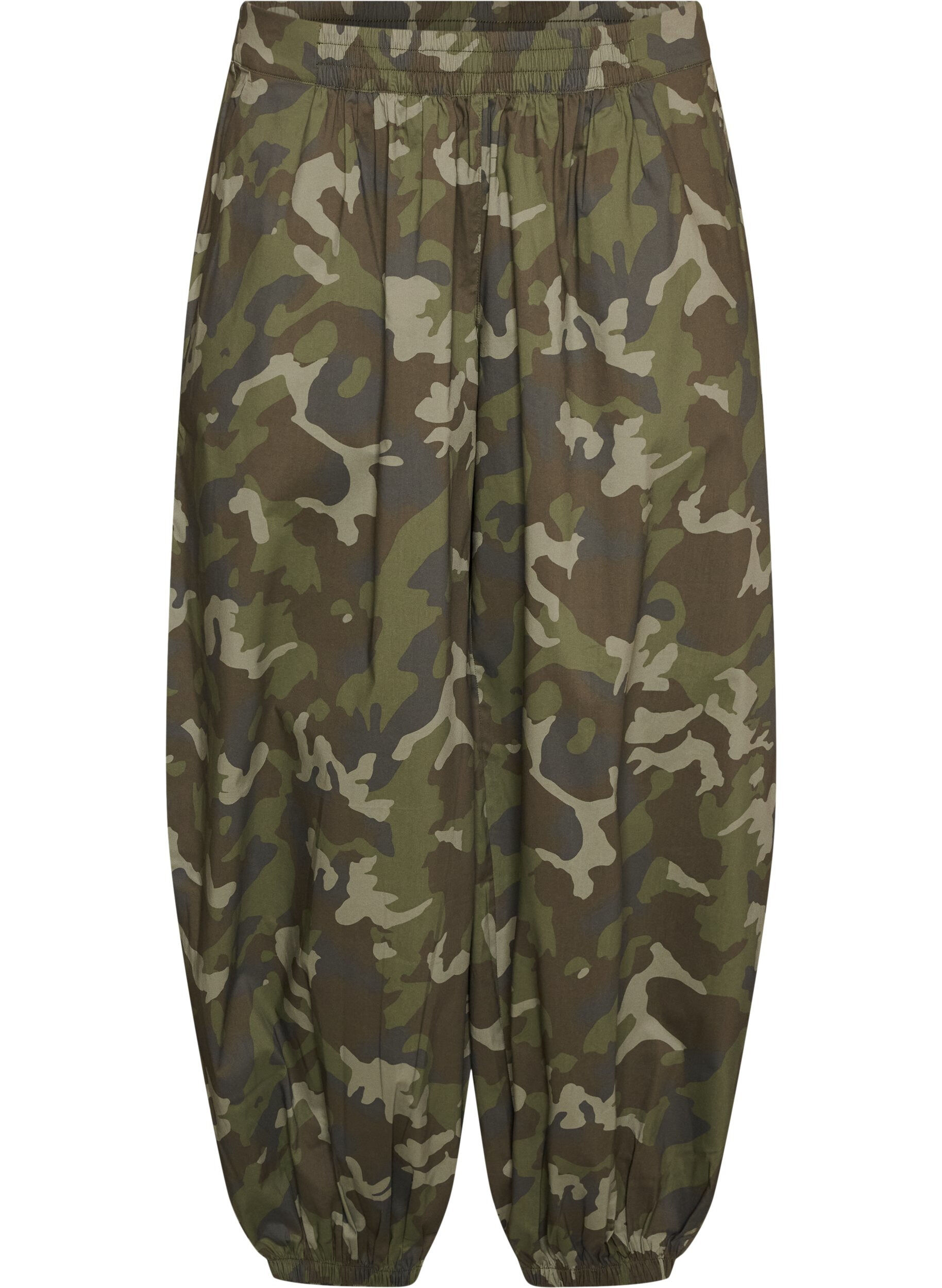 Balloonbroek met hoge taille en all-overpatroon