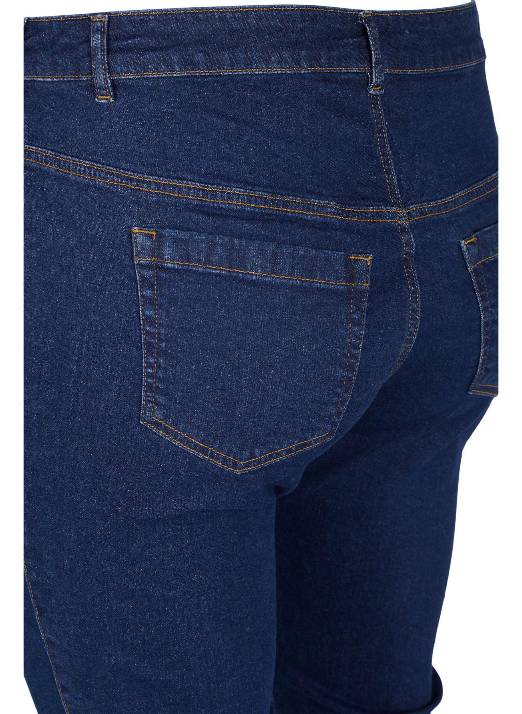 ZizziEllen bootcut jeans met hoge taille, Blauw, Packshot image number 3