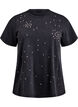Dit T-shirt met een gewassen look en rhinestones, Grijs, Packshot image number 0