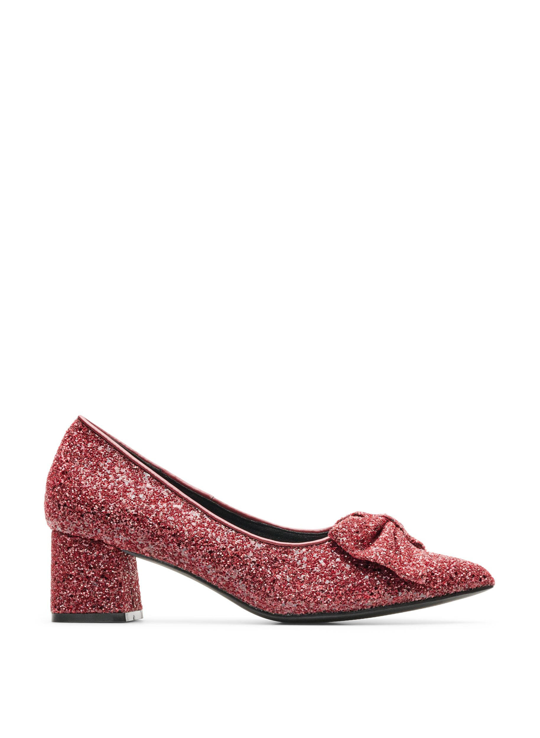 Extra Large - Escarpin &agrave; paillettes avec n&oelig;ud