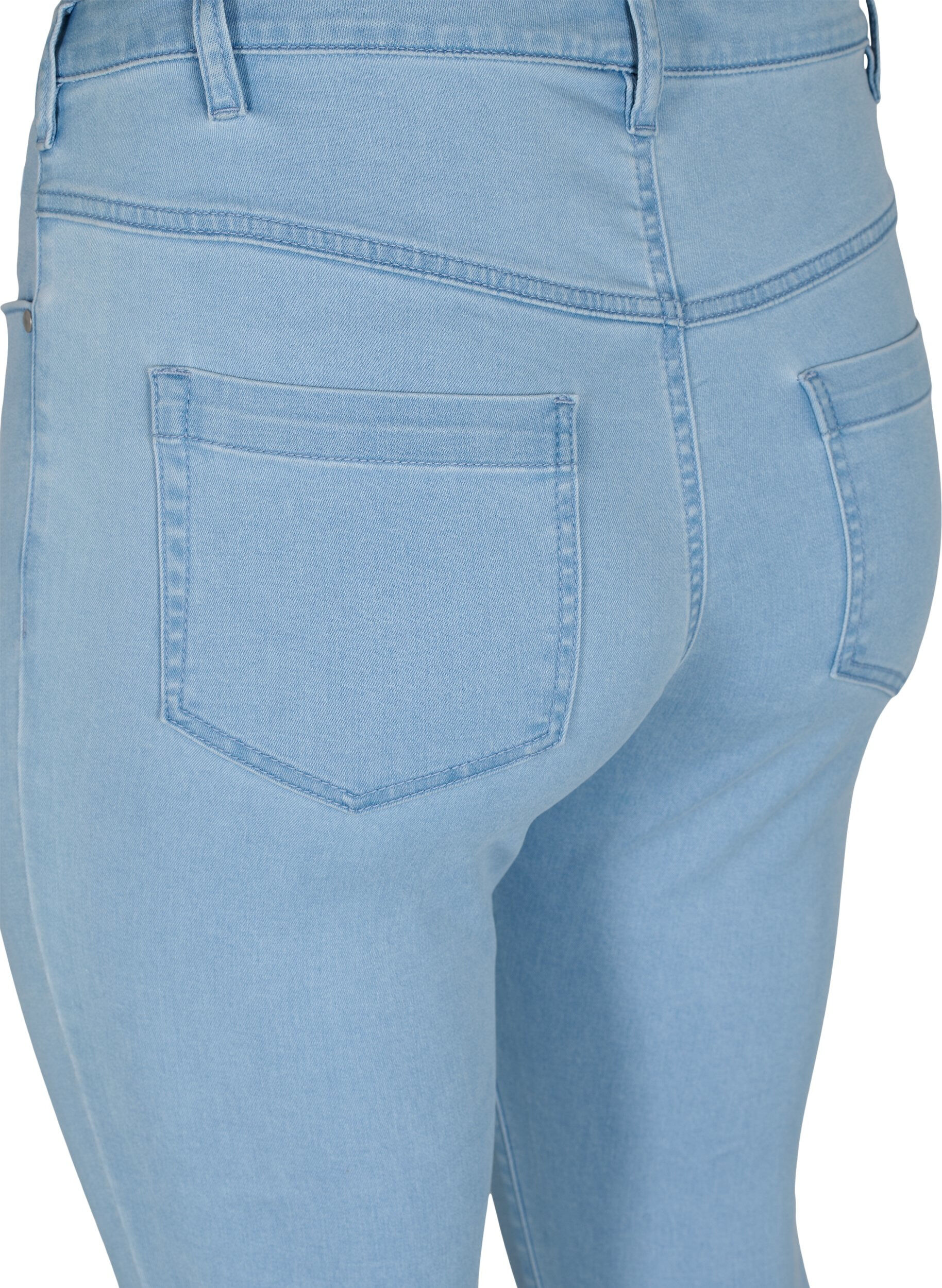 ZizziSuper slim Amy jeans met hoge taille, Ex Lt Blue, Packshot image number 3