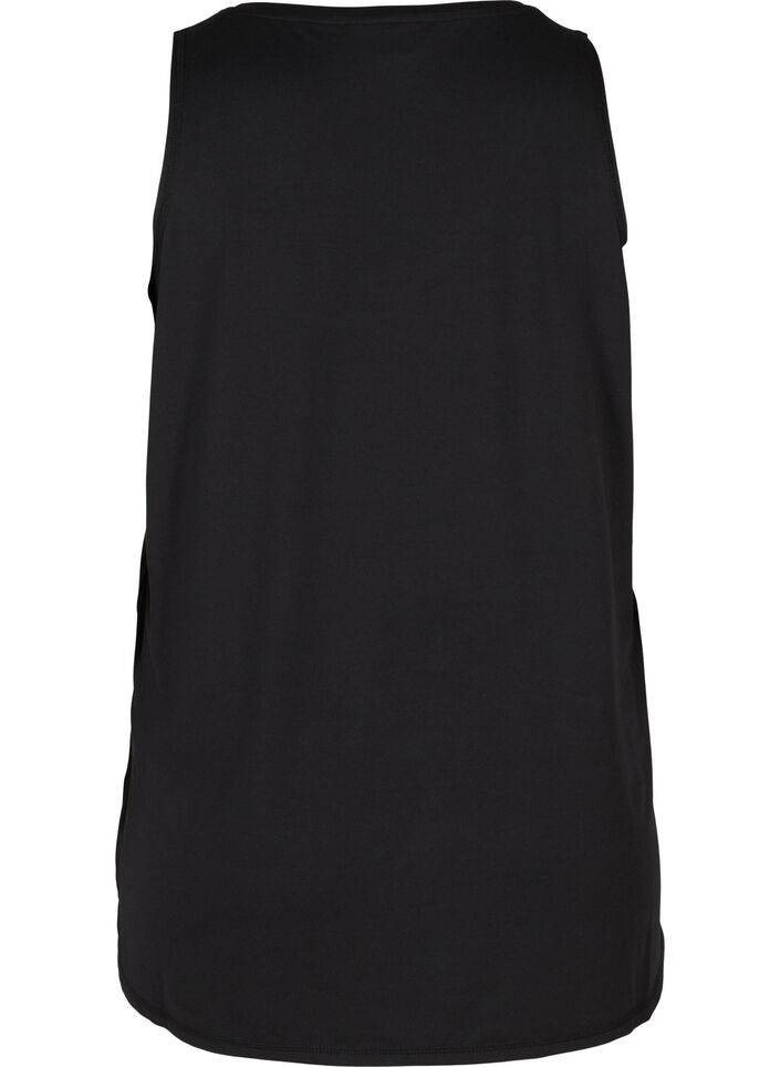 Sporttop met v-hals, Black, Packshot
