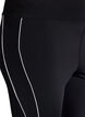 Trainingpanties 7/8-lengte met sportief contrasterende biezen, Zwart, Packshot image number 2