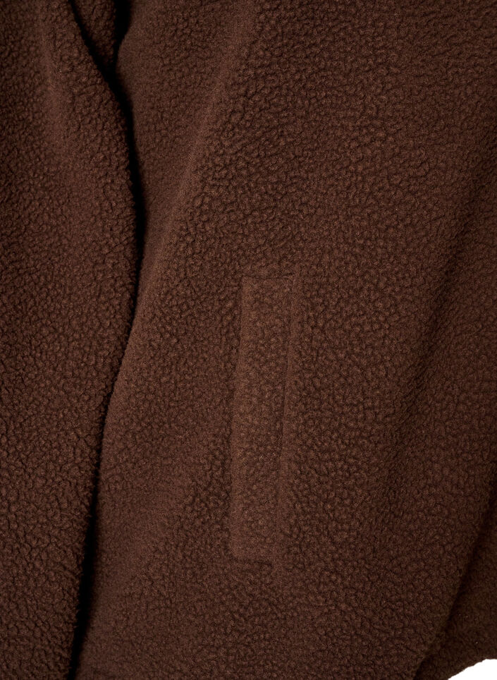 Teddyjas met broderie anglaise rand en hoge kraag, Bruin, Packshot image number 3