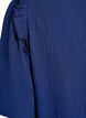 Blouse in katoen mousseline met broderie anglaise en 1/2 mouwen, Blauw, Packshot image number 3