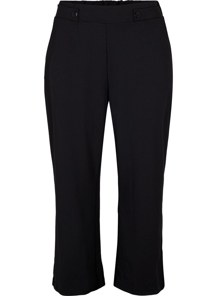 Losse broek met zakken, Zwart, Packshot image number 0