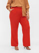 Flared broek met elastiek in de taille, Rood, Model image number 2