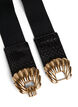 Elastische taille riem met gouden gesp, Zwart, Packshot image number 2