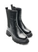 Chelsea boot met een chunky zool en geribde panelen, Zwart, Packshot image number 1