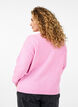Korte gebreide cardigan met strikken, Begonia Pink Comb, Model image number 1