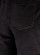 Hoog getailleerde ribcord broek met wijde pijpen, Zwart, Packshot image number 3