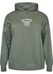 Hoodie met borstprint, Groen, Packshot image number 0