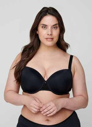 ZizziVoorgevormde beha met gaas, Zwart, Model image number 0