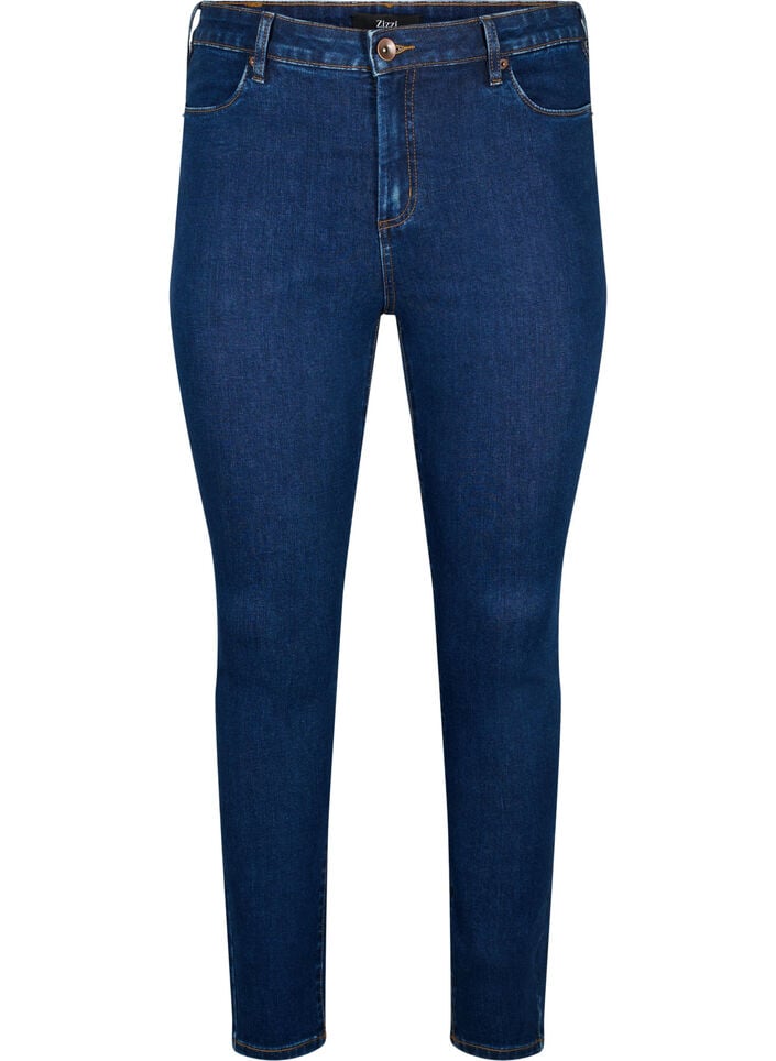 Amy jeans met een hoge taille en super slanke pasvorm, Blauw, Packshot image number 0
