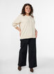 Fijngebreide vest met ronde hals, Beige, Model image number 1