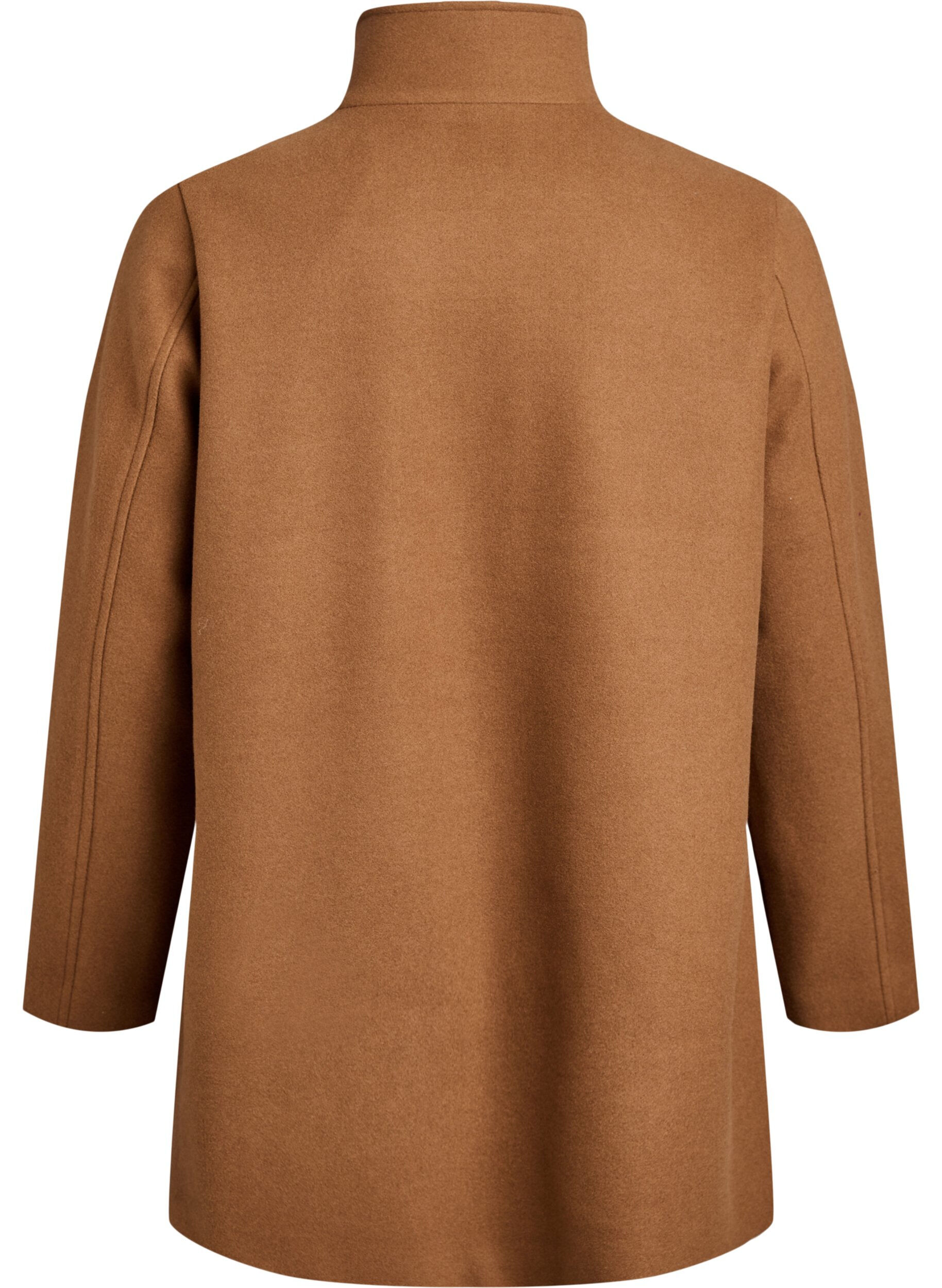 ZizziKorte jas met A-lijn vorm, Bruin, Packshot image number 1