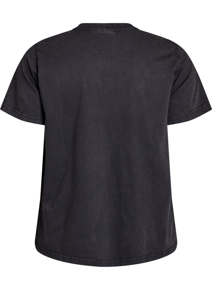 Organisch katoenen T-shirt met studs, Grey Wash Reclaiming, Packshot