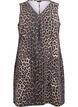Pinafore jurk met zakken en luipaardprint, Bruin, Packshot image number 0