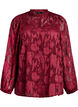 Blouse met knoopjes en bloemenpatroon, Donker Bordeaux, Packshot image number 0