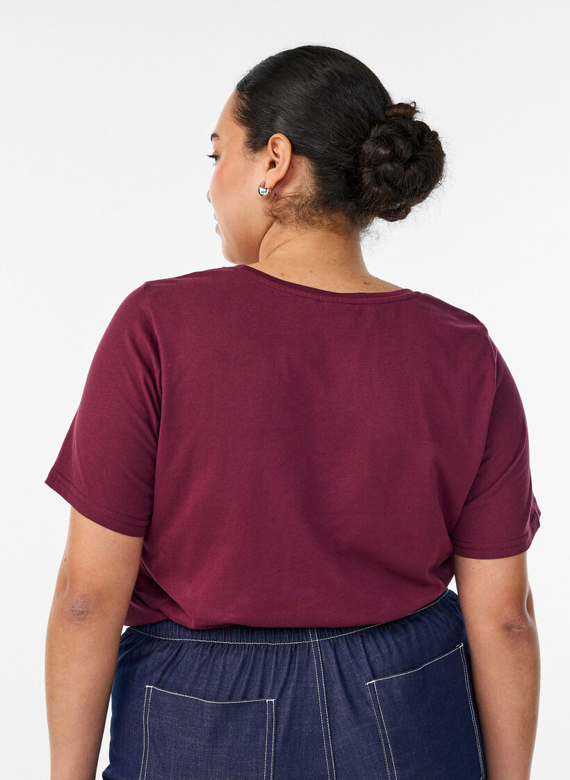 T-shirt met motief, Rood, Model image number 2