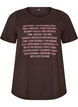 T-shirt met motief, Bruin, Packshot image number 0