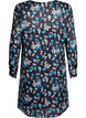 Korte jurk met print en een ronde hals, Zwart, Packshot image number 1