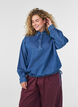 Denim blouse met ballonpasvorm, Blauw, Model image number 0