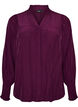 Blouse met ruches kraag en plooien, Paars, Packshot image number 0