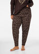 Katoenen pyjamabroek met print, Bruin, Model image number 0