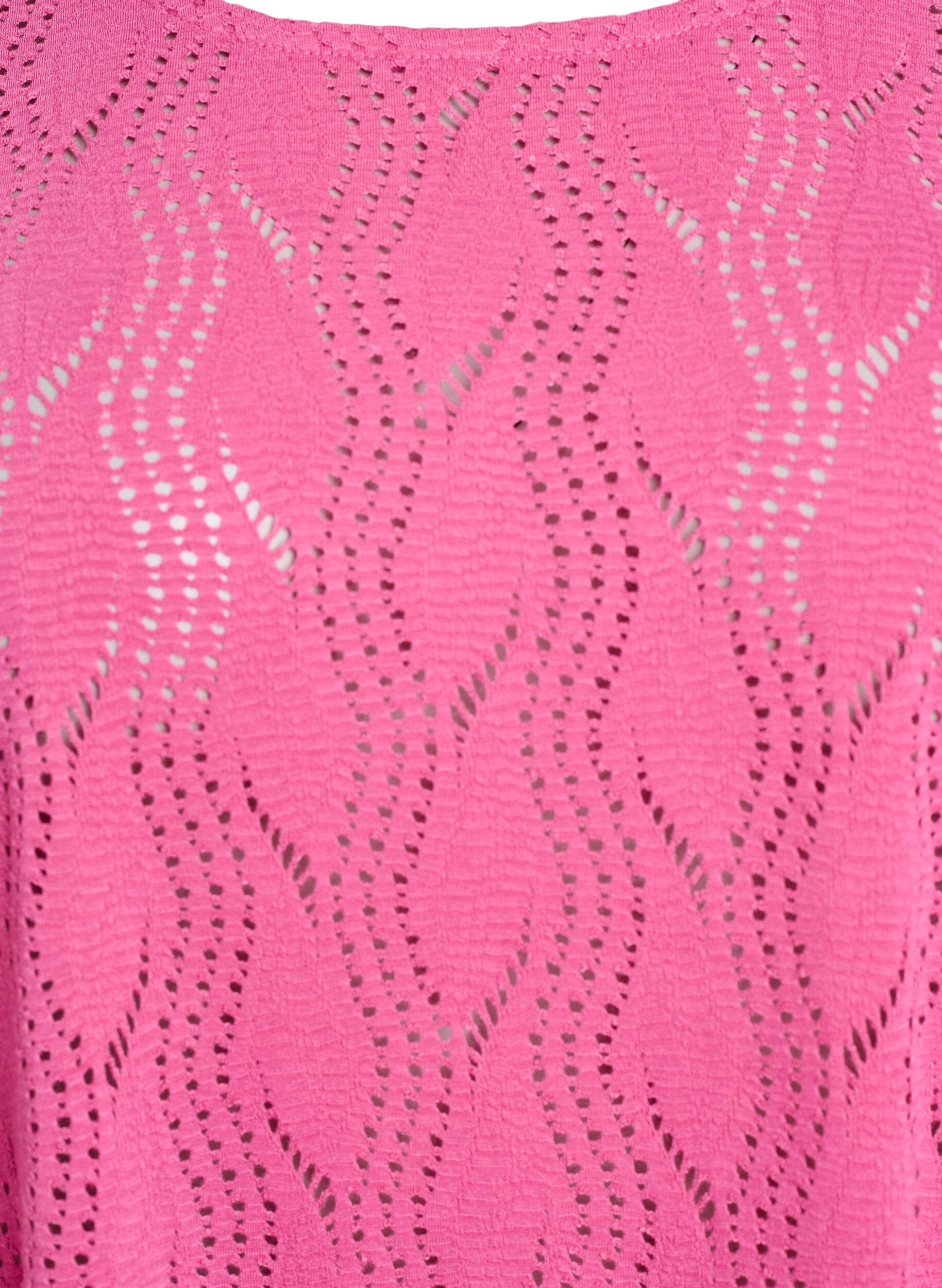 ZizziKorte jersey jurk met oogjespatroon, Roze, Packshot image number 2