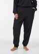 Jerseybroek met hoge taille en zakken, Zwart, Model image number 2